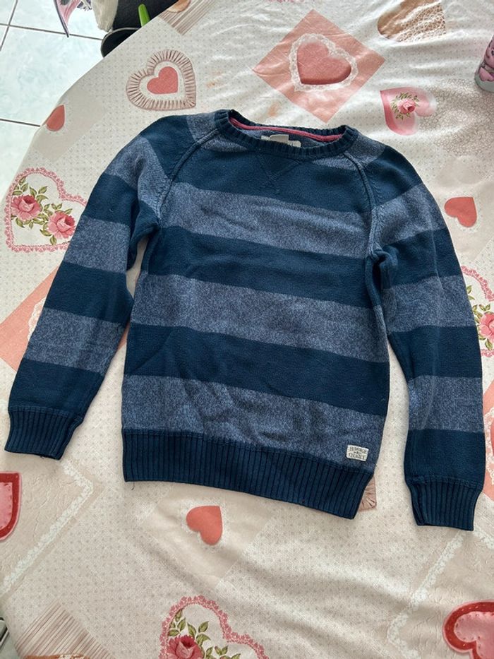 Pull rayure bleu
