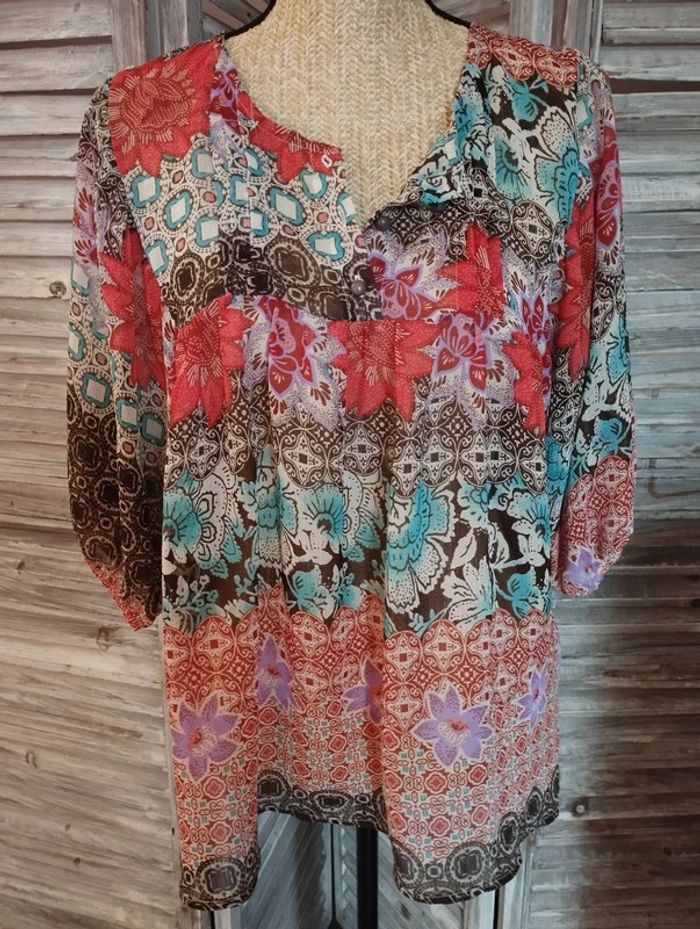 Blouse imprimée hippie chic