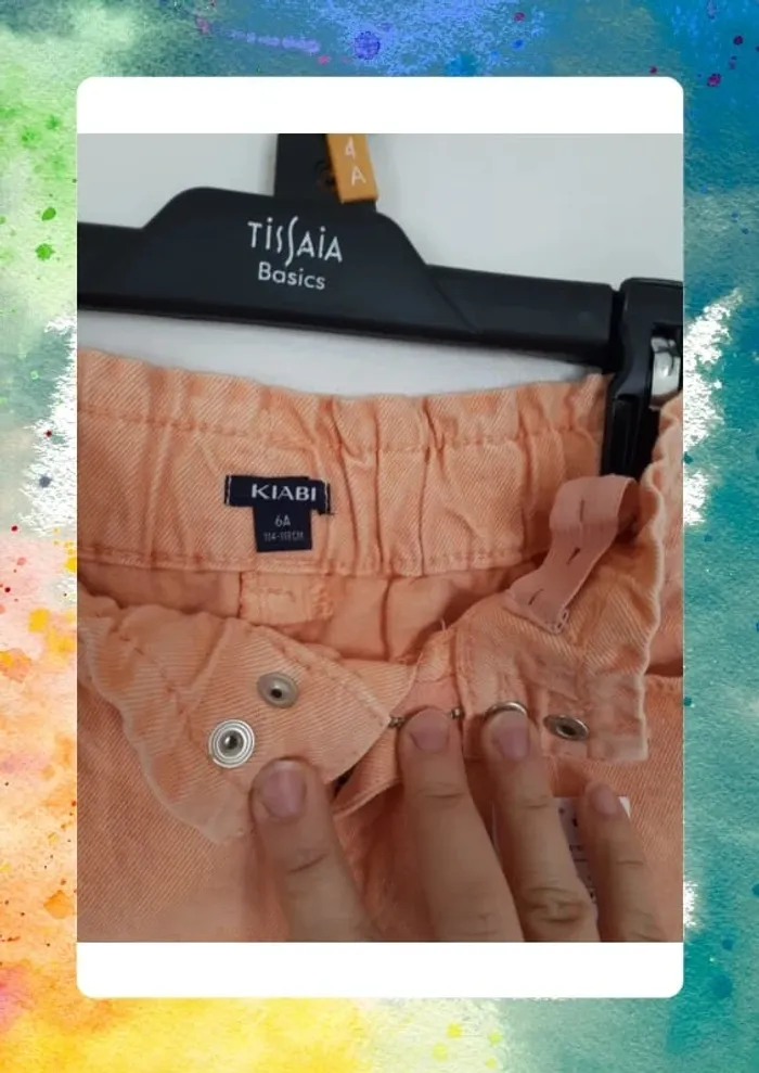 Short jeans 6 ans neuf taille ajustable - photo numéro 2