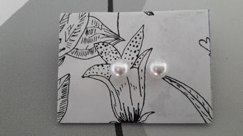 Boucles d'oreilles nacrées Yiwu rondo