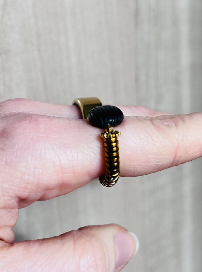 Bague amulette scarabée Onyx noir - photo numéro 6