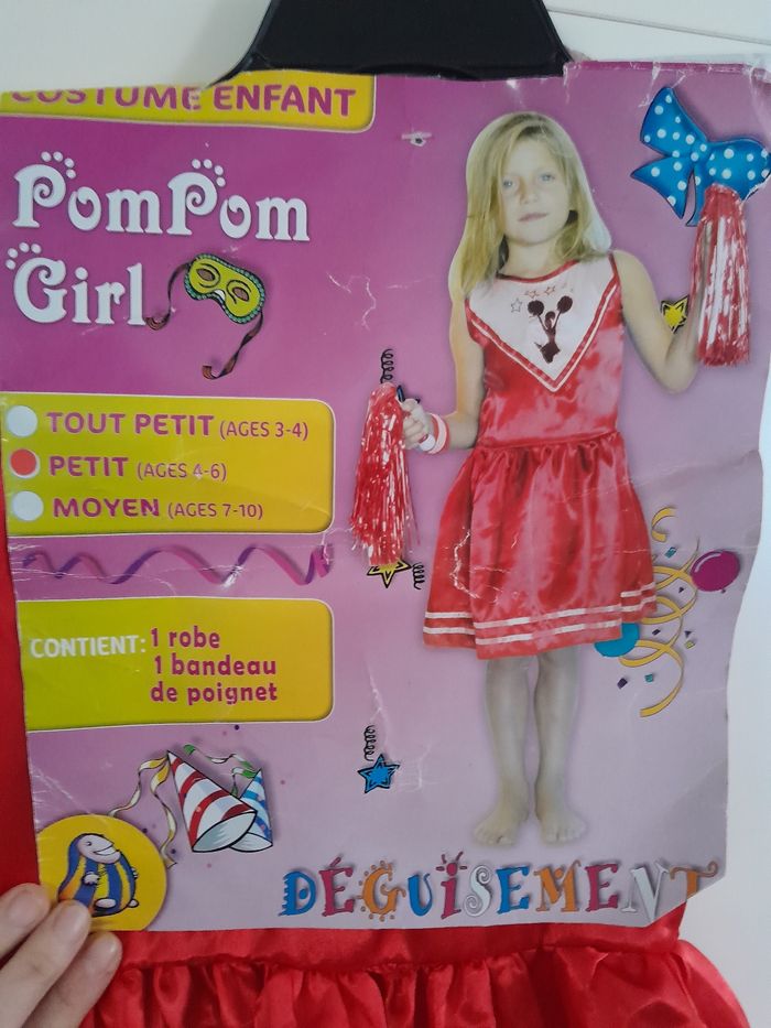 Déguisement pompom girls 4-6ans