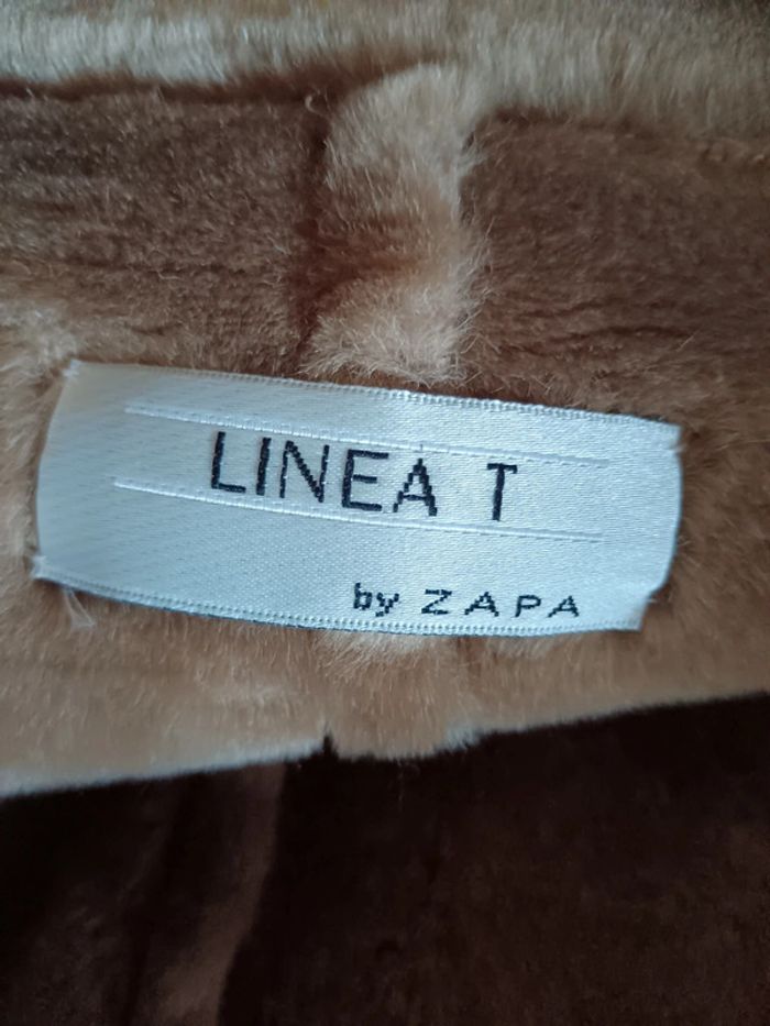 Manteau long peau lainée marron Zapa - photo numéro 8