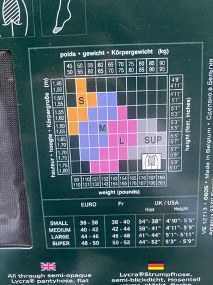 Collants semi-opaques 40D Cette gris foncé L (44/46) neufs avec étiquette - photo numéro 3