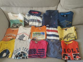 Lot de 10 tee shirts et 4 polos