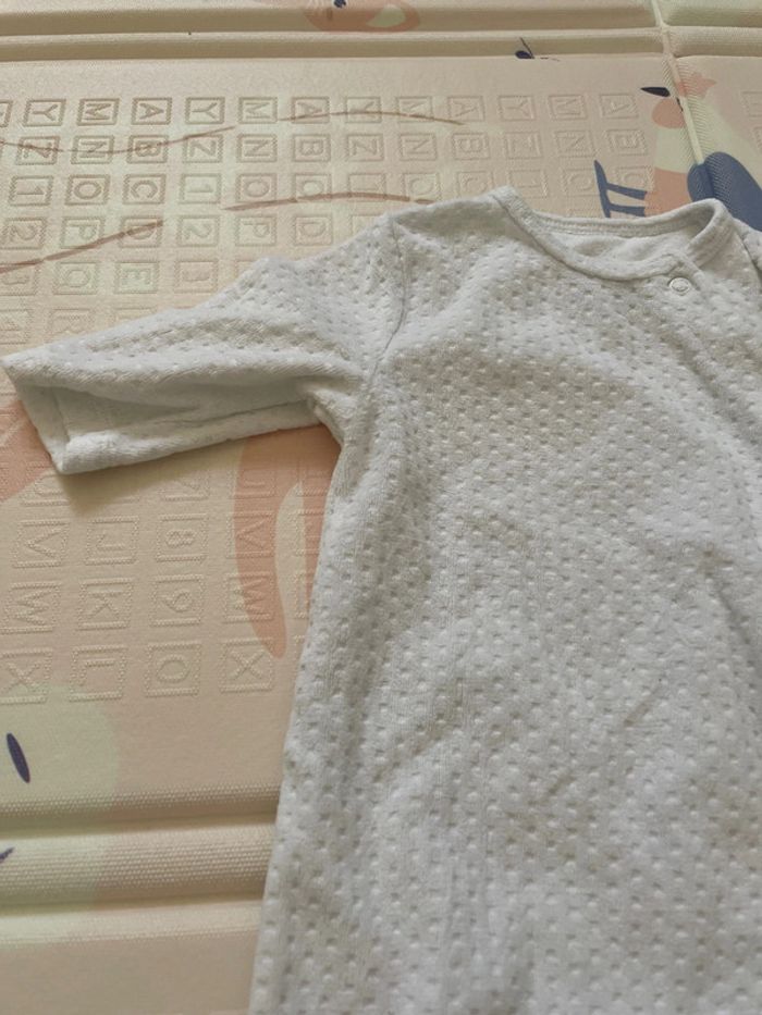 Pyjama blanc velours Kiabi 3 mois - photo numéro 4