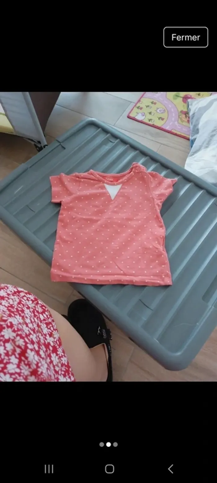 Tee-shirt fille manches courtes 6mois - photo numéro 2