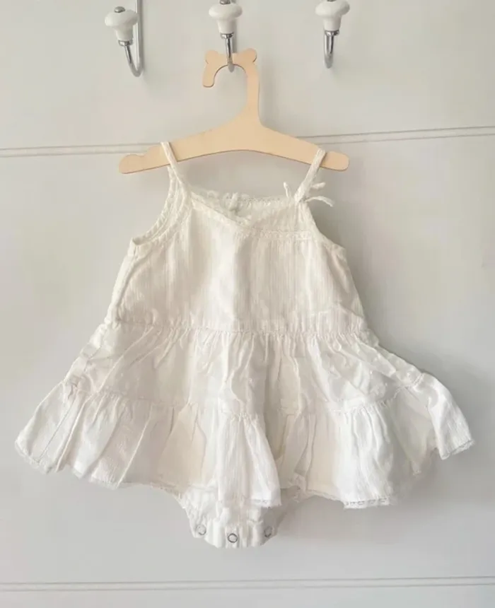 Robe bretelle à volant blanche - photo numéro 2