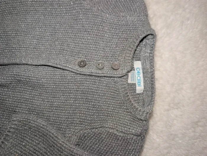 Gilet / brassière obaibi 3mois gris - photo numéro 2