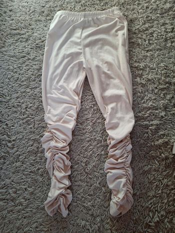 Legging empaillé fille beige 130 cm soit 8 ans