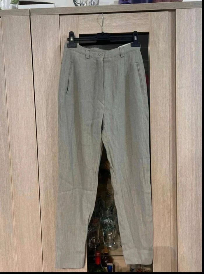 Beau pantalon vintage taille haute en laine - taille 36