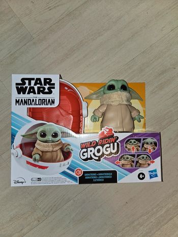 Star wars mandalorian grogu animé neuf avec son berceau