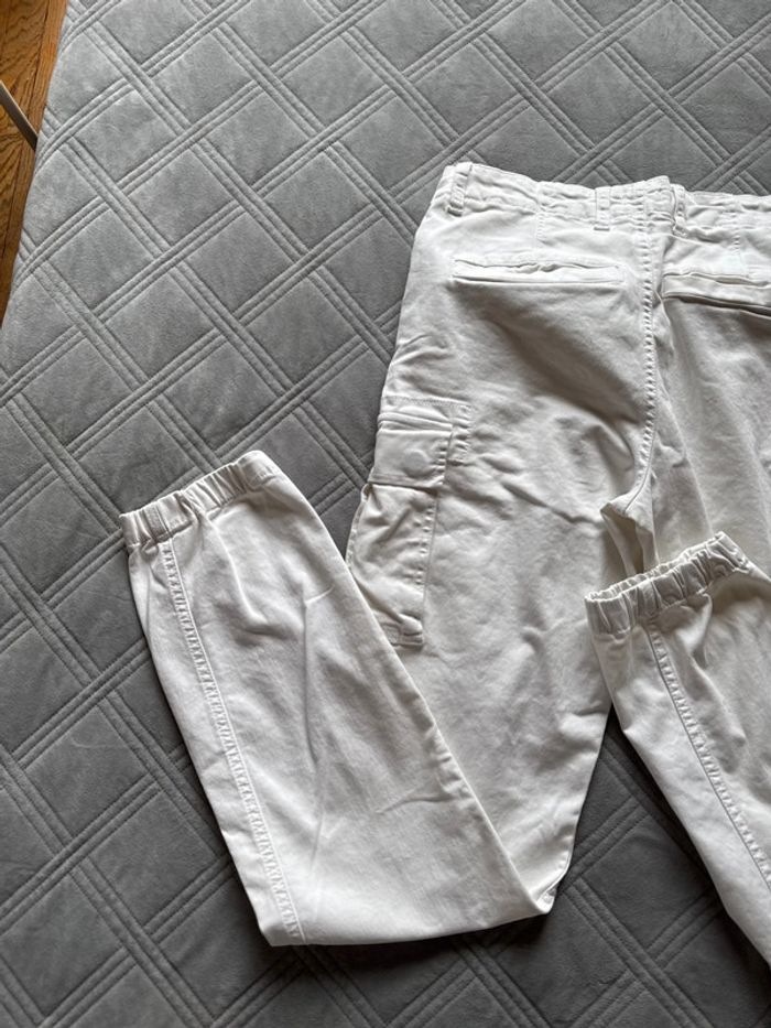 Pantalon  cargo  homme blanc - taille 38 - Gémo - très bon état - photo numéro 6
