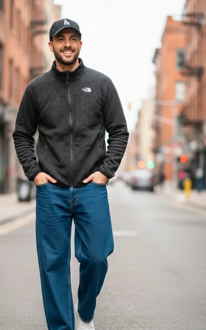 polaire noire fine pour homme