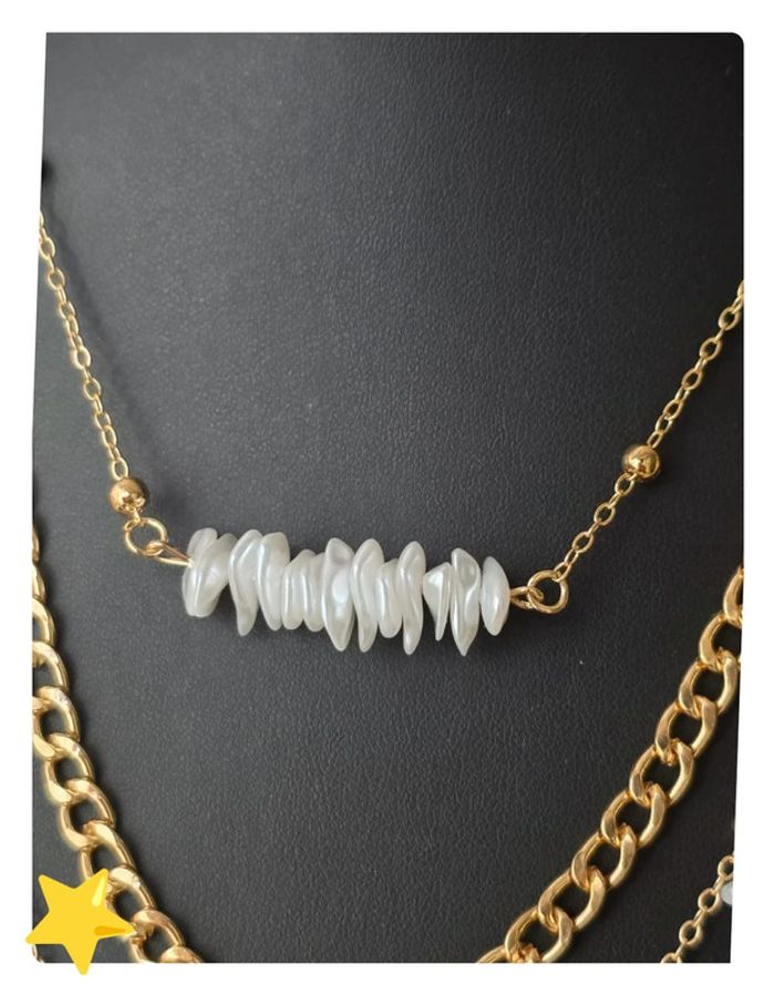 Ensemble 3 collier acier inoxydable dorée - photo numéro 4