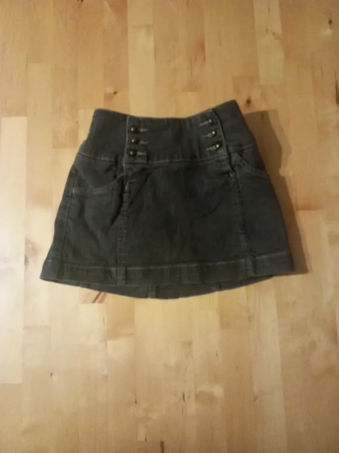 Jupe jean gris foncé