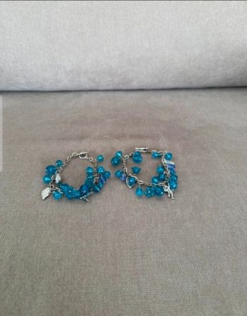 Lot bracelets bleu et argenté