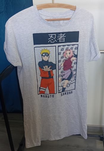 Chemise de nuit Naruto Sakura manga animé manches courtes XS S