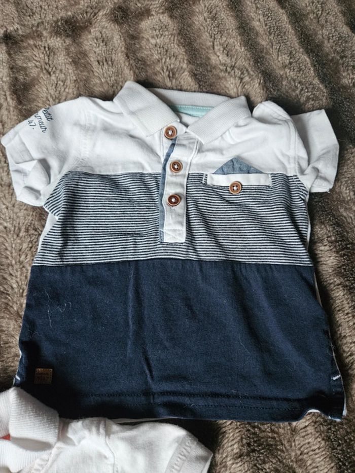 Lot 3 polos manches courtes garçon 3 mois - photo numéro 4