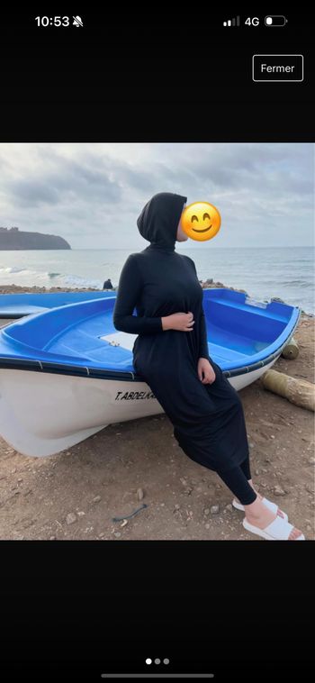 Burkini long maxi taille xl noir ultra confortable