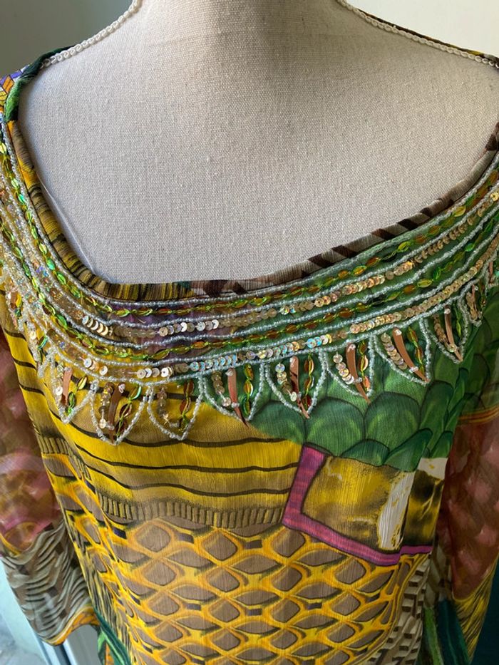 Robe tunique de plage multicolore - photo numéro 2