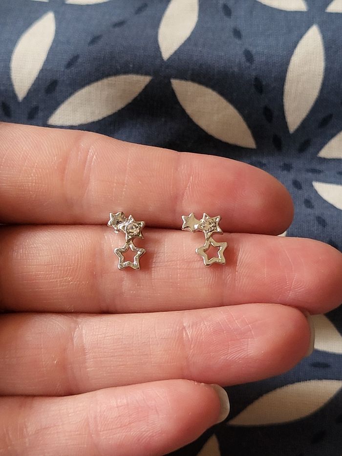 Petites boucles d'oreilles étoiles - photo numéro 2