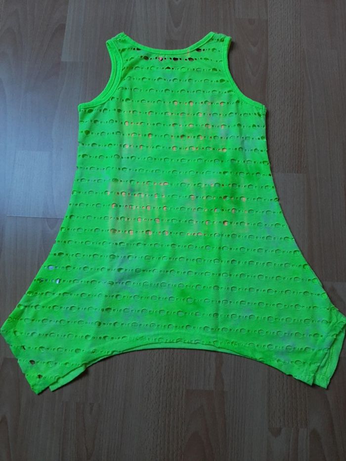 Débardeur fille jaune fluo T 10 ans - photo numéro 2