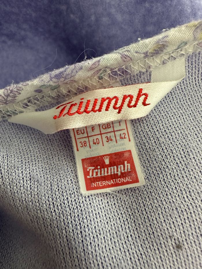 Peignoir long polaire lila mauve Triumph T40 L - photo numéro 9