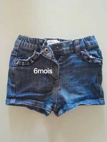 Short en jean fille 6 mois