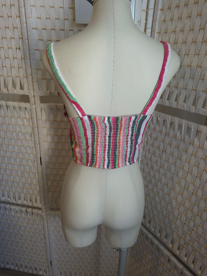 🌈joli top crop rayé multicolore BZB femme TM / 38 - photo numéro 2