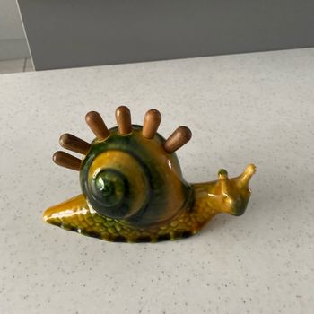 Escargot céramique avec 6 piques