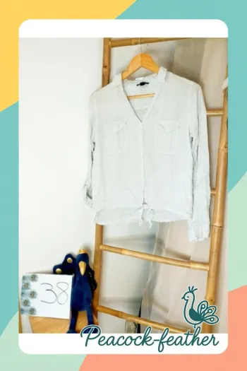 Chemise Jennyfer blanche à pois 38