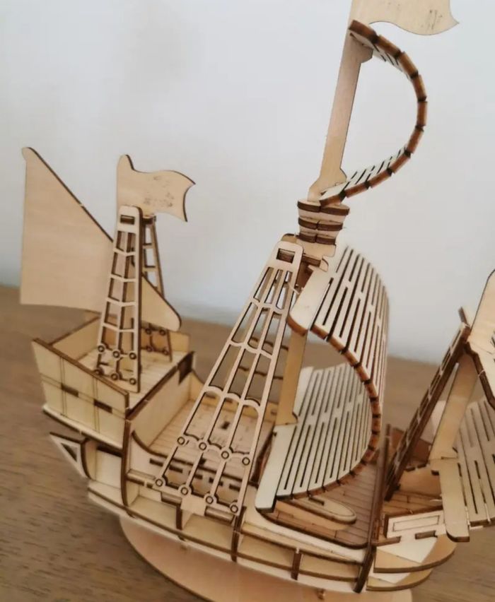 Puzzle 3D bois bateau voilier - photo numéro 2