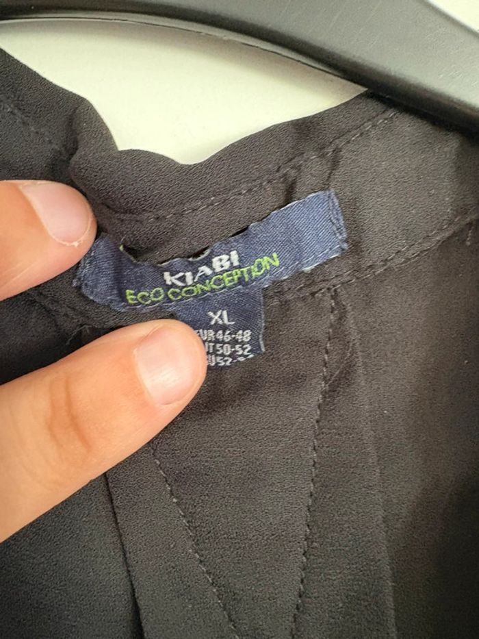 Chemise noire fluide Kiabi - Taille XL (46-48) - Éco-conception - photo numéro 3
