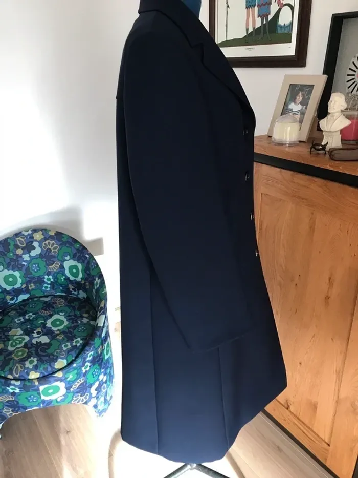 Trench-coat manteau imperméable vintage années 70/80 marine 40 - photo numéro 2