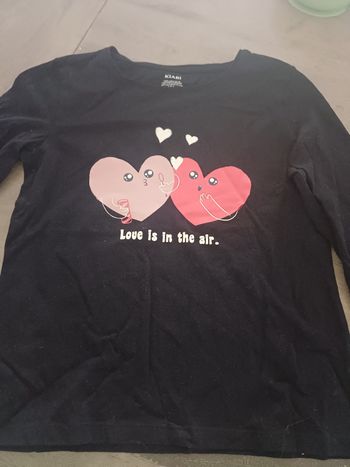 T-shirt avec 2 cœurs 10ans 