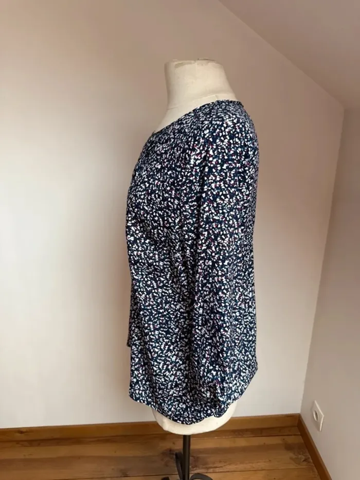 Superbe Blouse fleurie fluide neuve Damart 🌸 44 - photo numéro 4