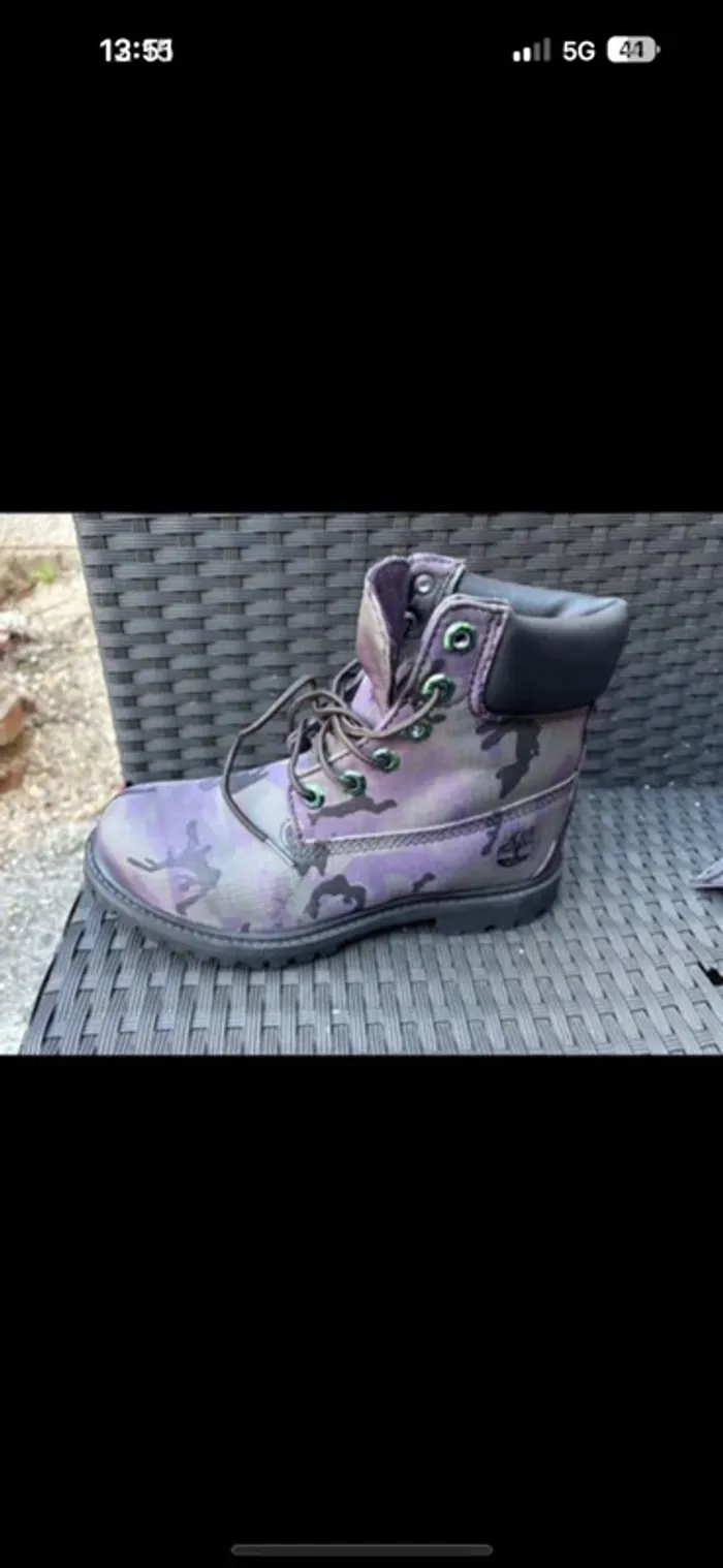 Timberland en tissu premium noir camouflage iris taille 37 - photo numéro 12
