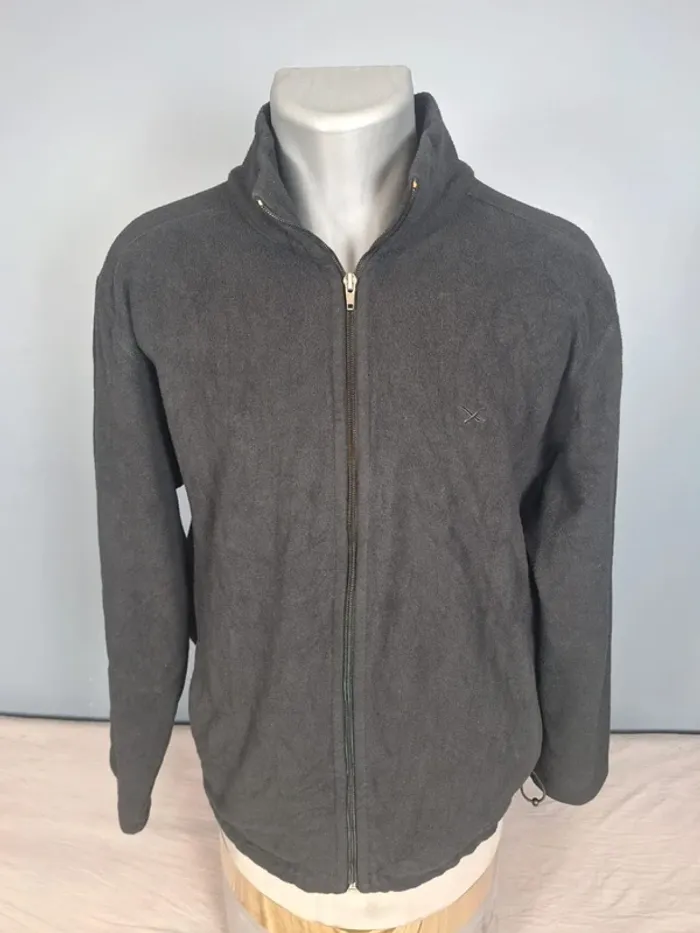 Polaire zippée Eddie Bauer – Homme M – Noir - brodé (627)