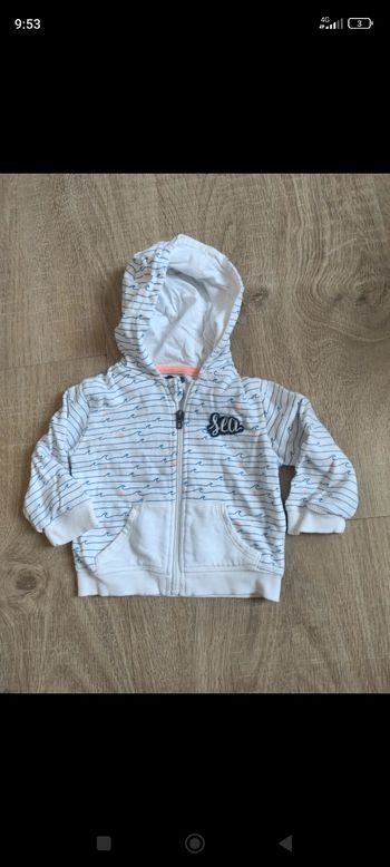 Gilet zippé à capuche 12 mois