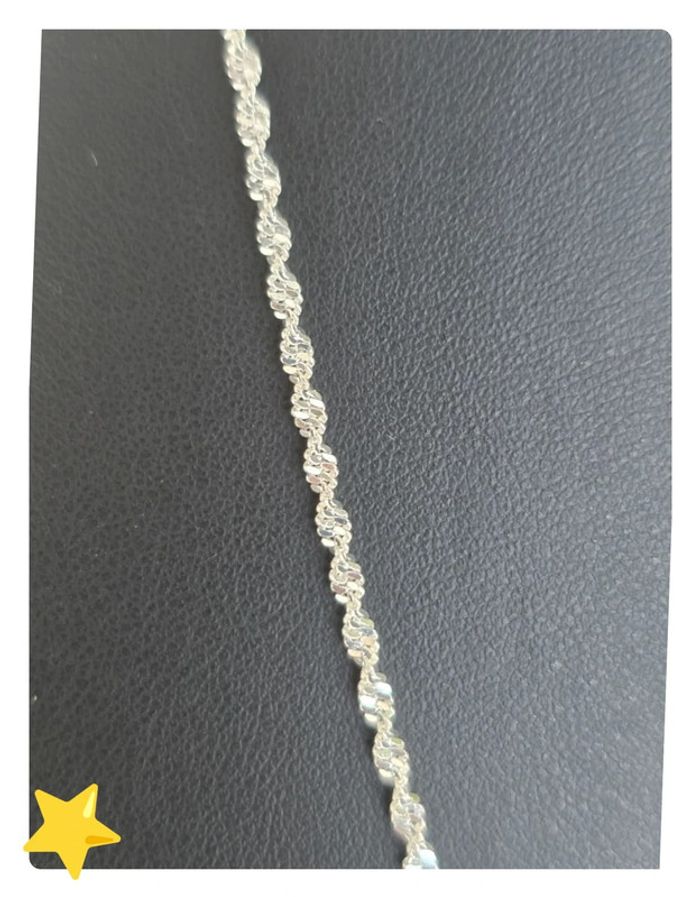 Collier maille Torsadé 2mm 55cm argent - photo numéro 4