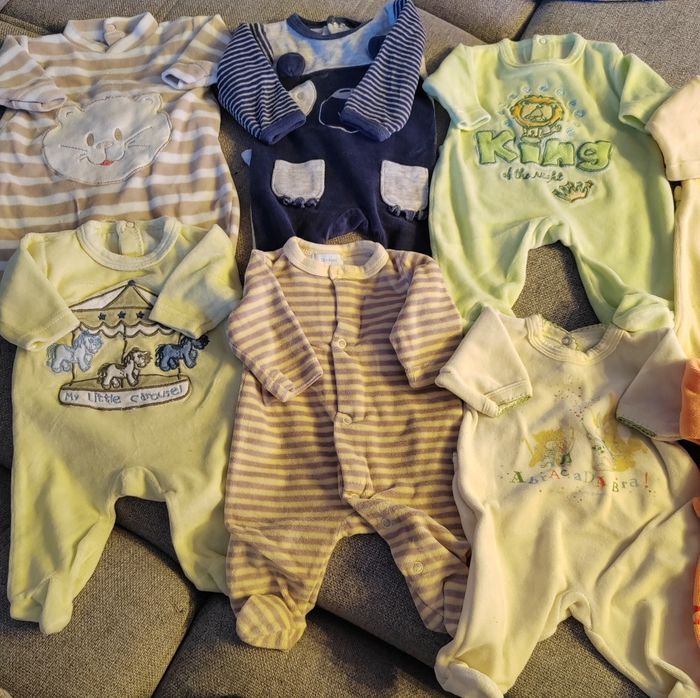 Lot 9 pyjamas bébé naissance