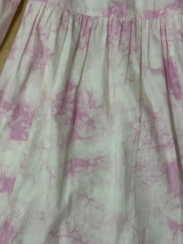 Robe trapèze blanche et rose - Collusion - Taille 38 - Taille M - photo numéro 2