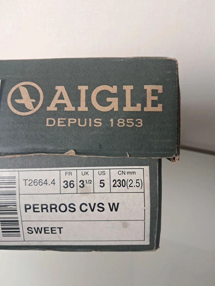 Aigle chaussures basket en toile P.36 neuves - photo numéro 11
