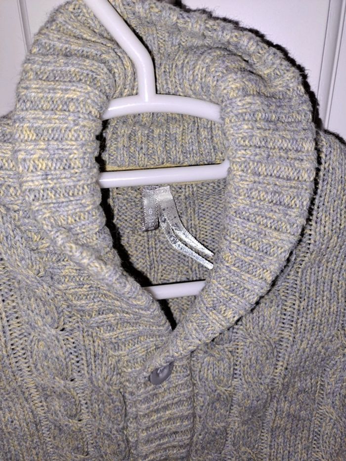 Orchestra gilet gris anis taille 6 mois - photo numéro 4