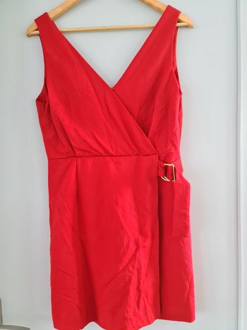 H&M- robe portefeuille rouge taille 40
