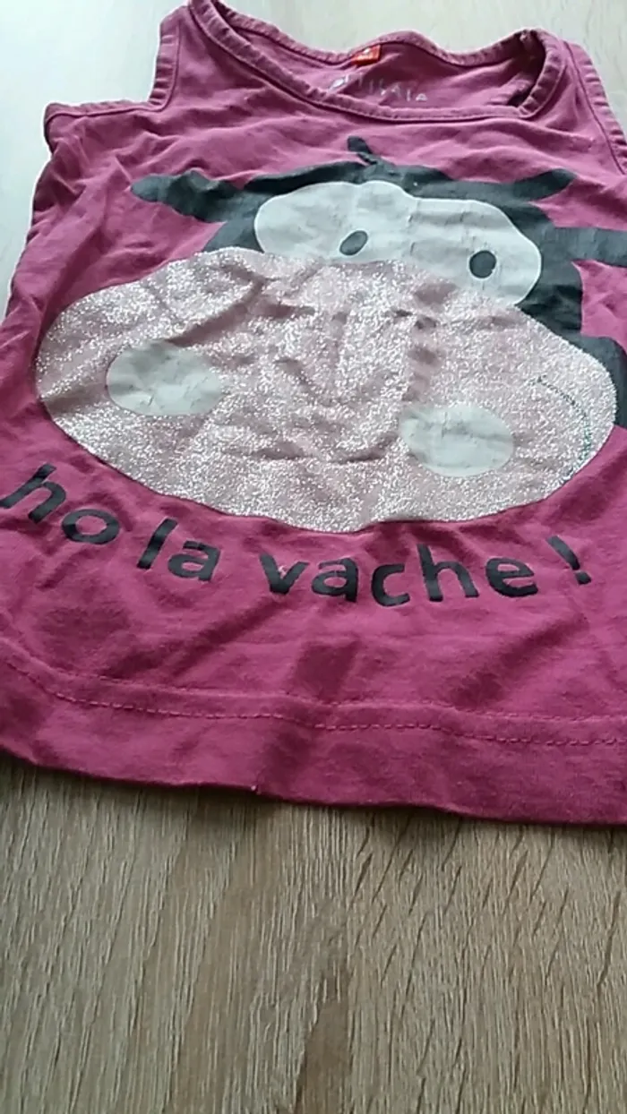 Débardeur vache paillettes 2 ans - photo numéro 4