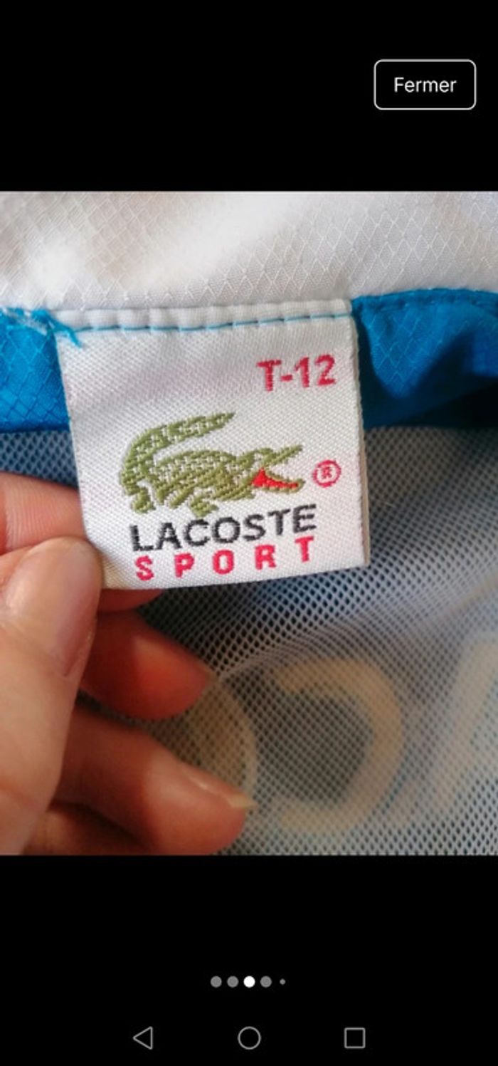 Veste Lacoste Vintage bleu - photo numéro 3