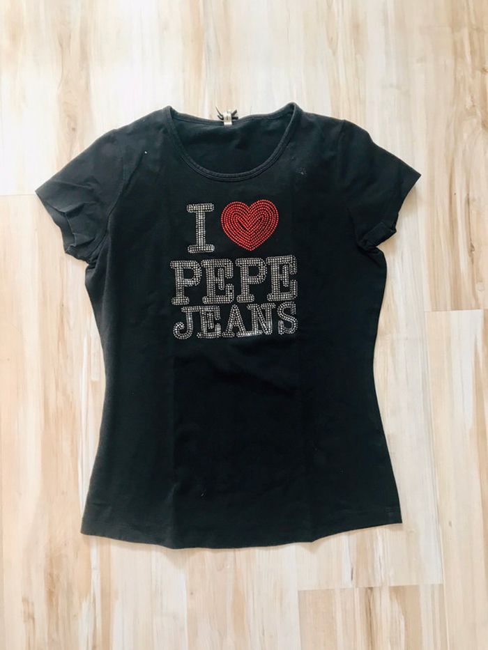 T shirt noir Pepe jean