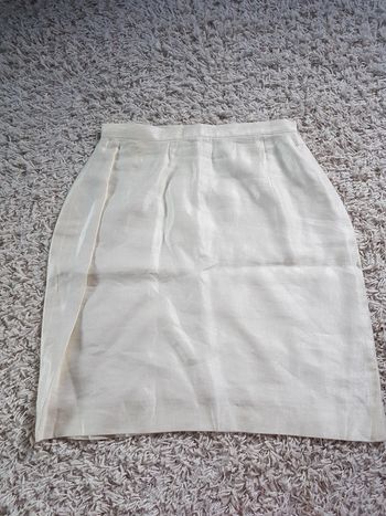 Jupe droite lin brillant neuve